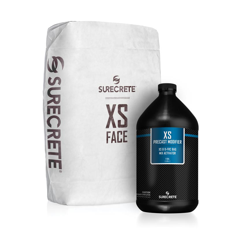 SureCrete Authorized Distributor XS GFRC Face Mix is a dual component cement based bag mix that perfectly reads the mold or casting surface providing a near flawless precast casting