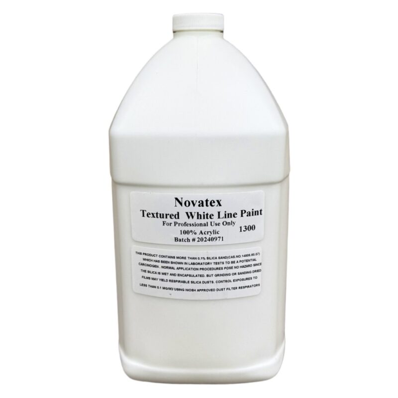 Product Name: Nova Line Paint Products - White gallon container, 100% acrylic for professional pickleball courts, batch #20429171.